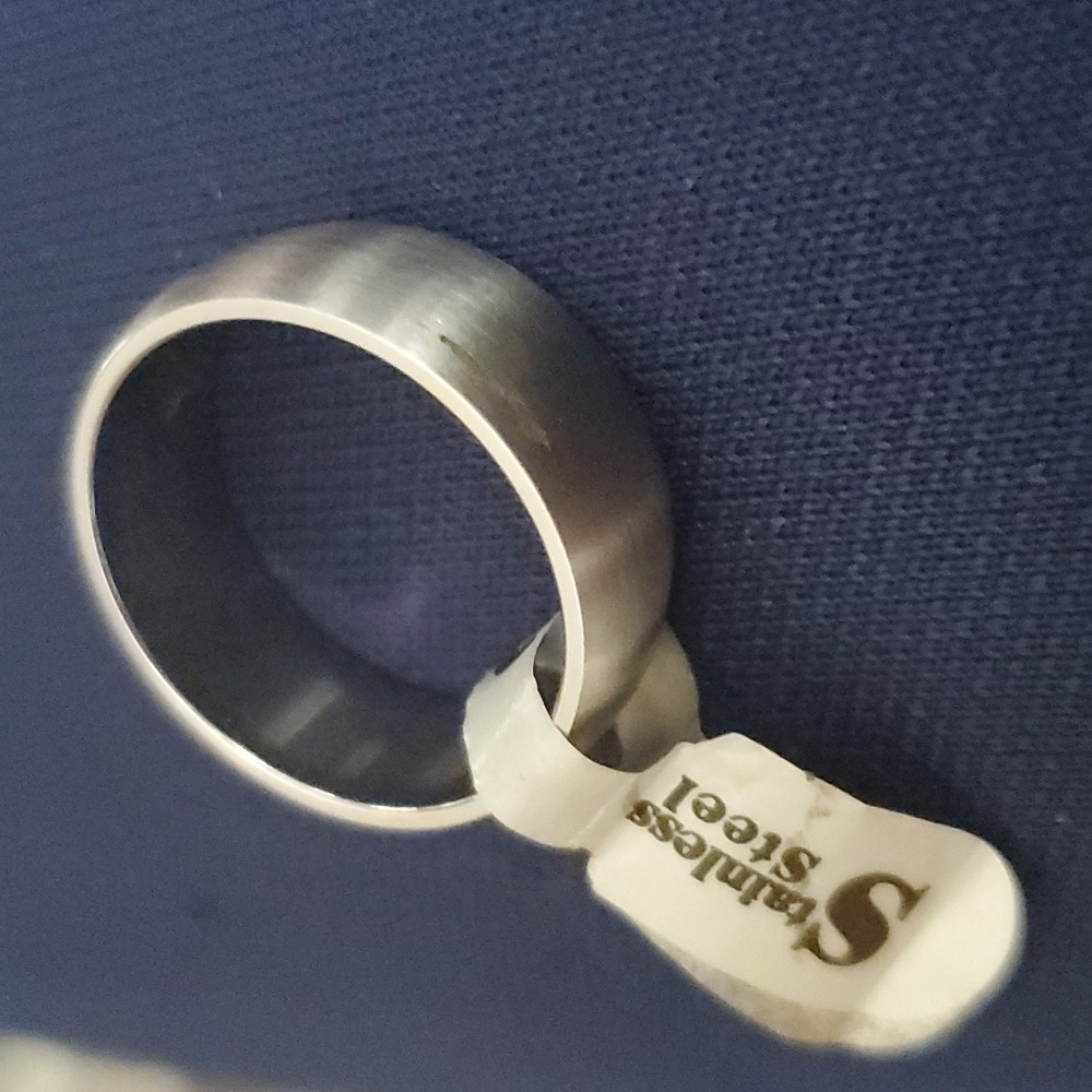 Stainless Steal Laser Etched Ring - Matte Finish - Picture 5 of 7